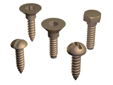 Screws set four 3D Model