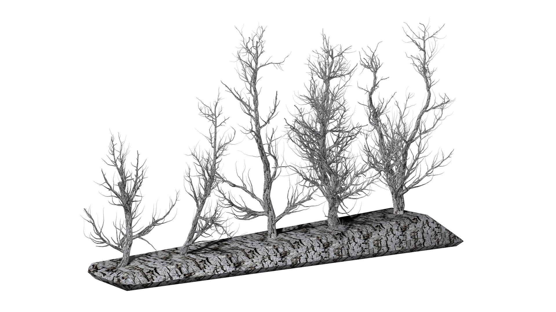 Root 5 trees low-poly R2 3D Model .c4d .max .obj .3ds .fbx .stl .blend 