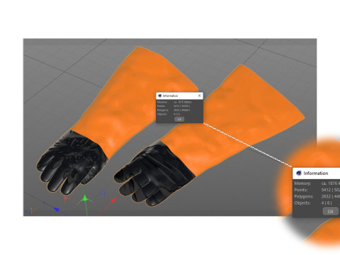 Work gloves 3D Model