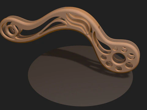 Patterned artifact detail piece component 3D Model