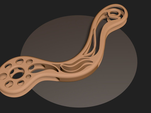 Patterned artifact detail piece component Modèle 3D
