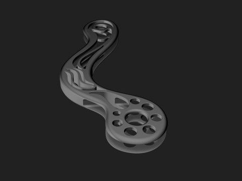 Patterned artifact detail piece component Modèle 3D
