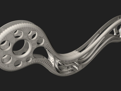 Patterned artifact detail piece component Modèle 3D