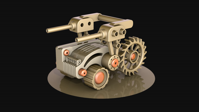 TOY Self propelled drone 3D Модель .c4d .max .obj .3ds .fbx .stl .blend 