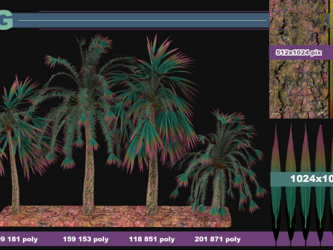 Alien trees R1 Model 3D