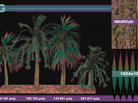 Alien trees R1 3D Model