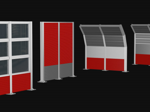 Noise absorbing fencing 3D Модель