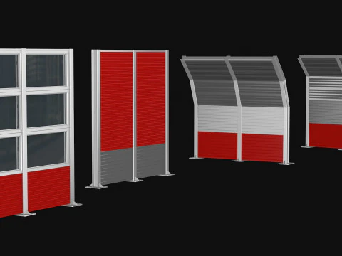 Noise absorbing fencing 3D Model