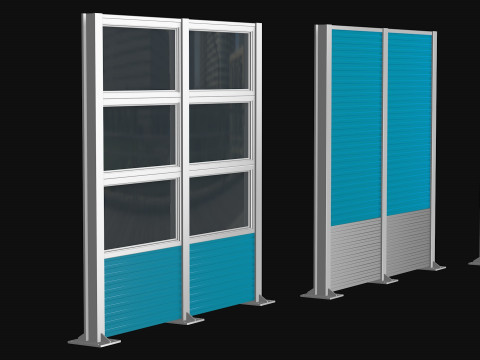 Noise absorbing fencing 3D Модель