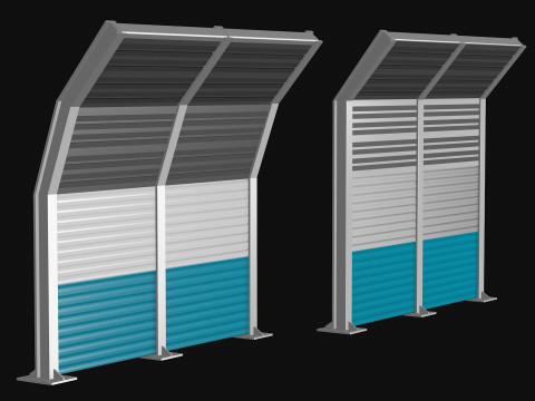 Noise absorbing fencing 3D Модель