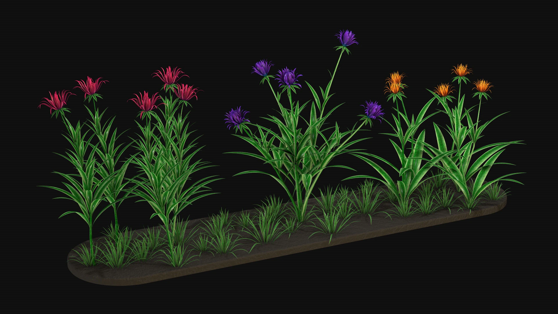 Flowers R12 3D Model .c4d .max .obj .3ds .fbx .stl .blend 