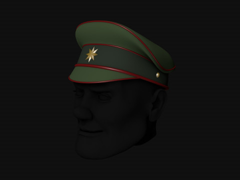 Military cap Police cap Modelo 3D
