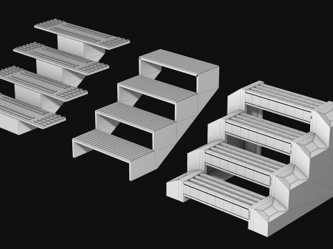 Sci Fi Steps of the staircase 3D Model