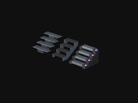 Sci Fi Steps of the staircase 3D Model