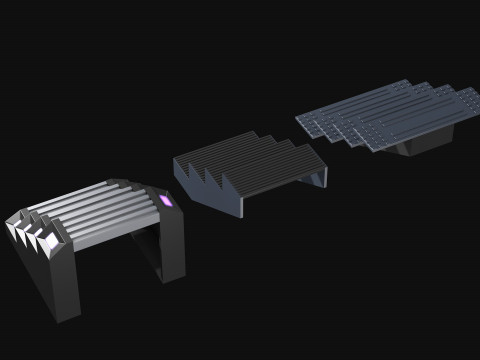 Sci Fi Steps of the staircase 3D Model