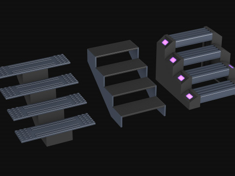 Sci Fi Steps of the staircase 3D Model