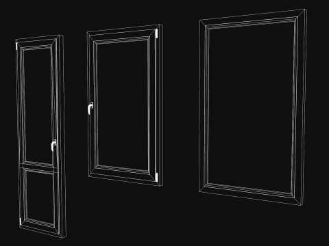 Door and windows 3D Модель