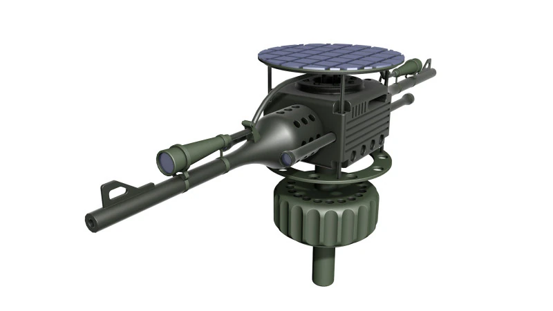 自动炮塔 3D 模型 .c4d .max .obj .3ds .fbx .stl .blend 