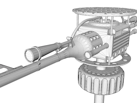 自动炮塔 3D 模型