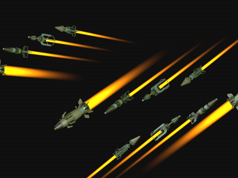 Guided missiles R1 3D 模型
