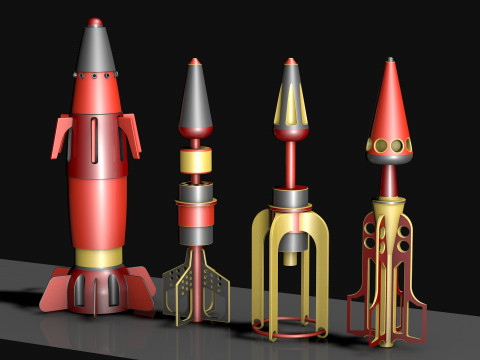Guided missiles R1 3D 模型