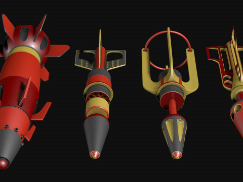 Guided missiles R1 3D 模型