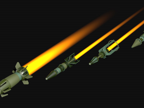 Guided missiles R1 3D 模型