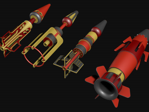 Guided missiles R1 3D 模型