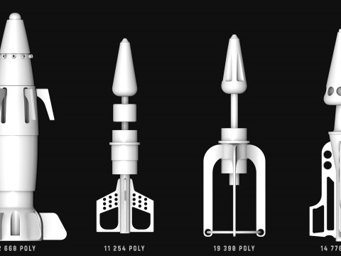 Guided missiles R1 3D 模型