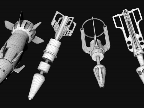 Guided missiles R1 3D 模型