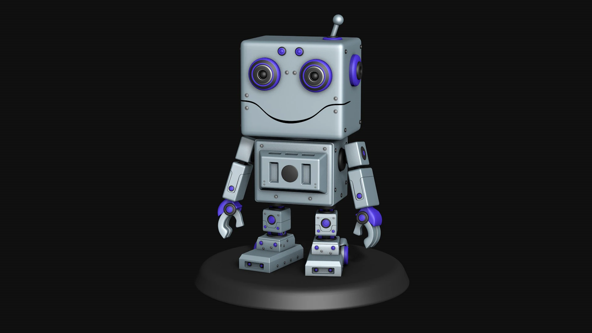 Toy Robot R1 3D Model .c4d .max .obj .3ds .fbx .stl .blend 
