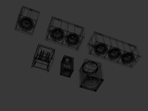 Cole&ccedil;&atilde;o de l&acirc;mpadas Lightinova Boxx Modelo 3D