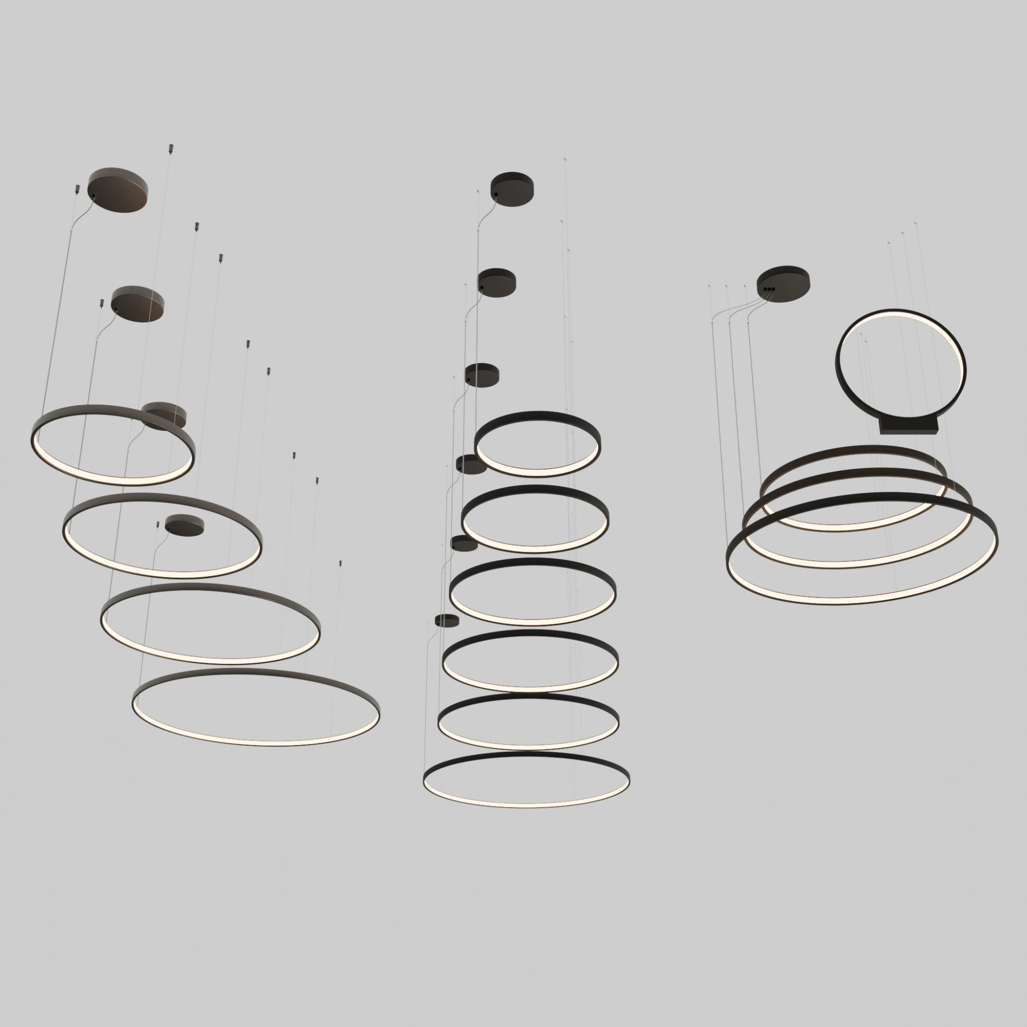Lightinova Halo lamp collection 3D Model .c4d .max .obj .3ds .fbx .stl .blend 