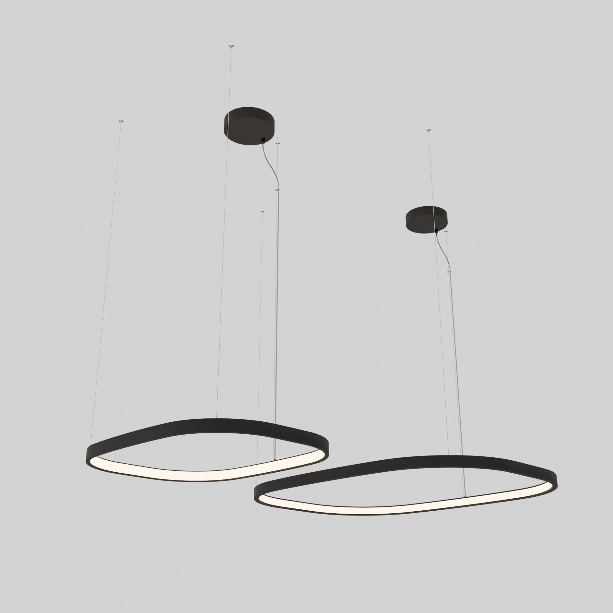 Lightinova Halo Square lamp collection 3D Model .c4d .max .obj .3ds .fbx .stl .blend 