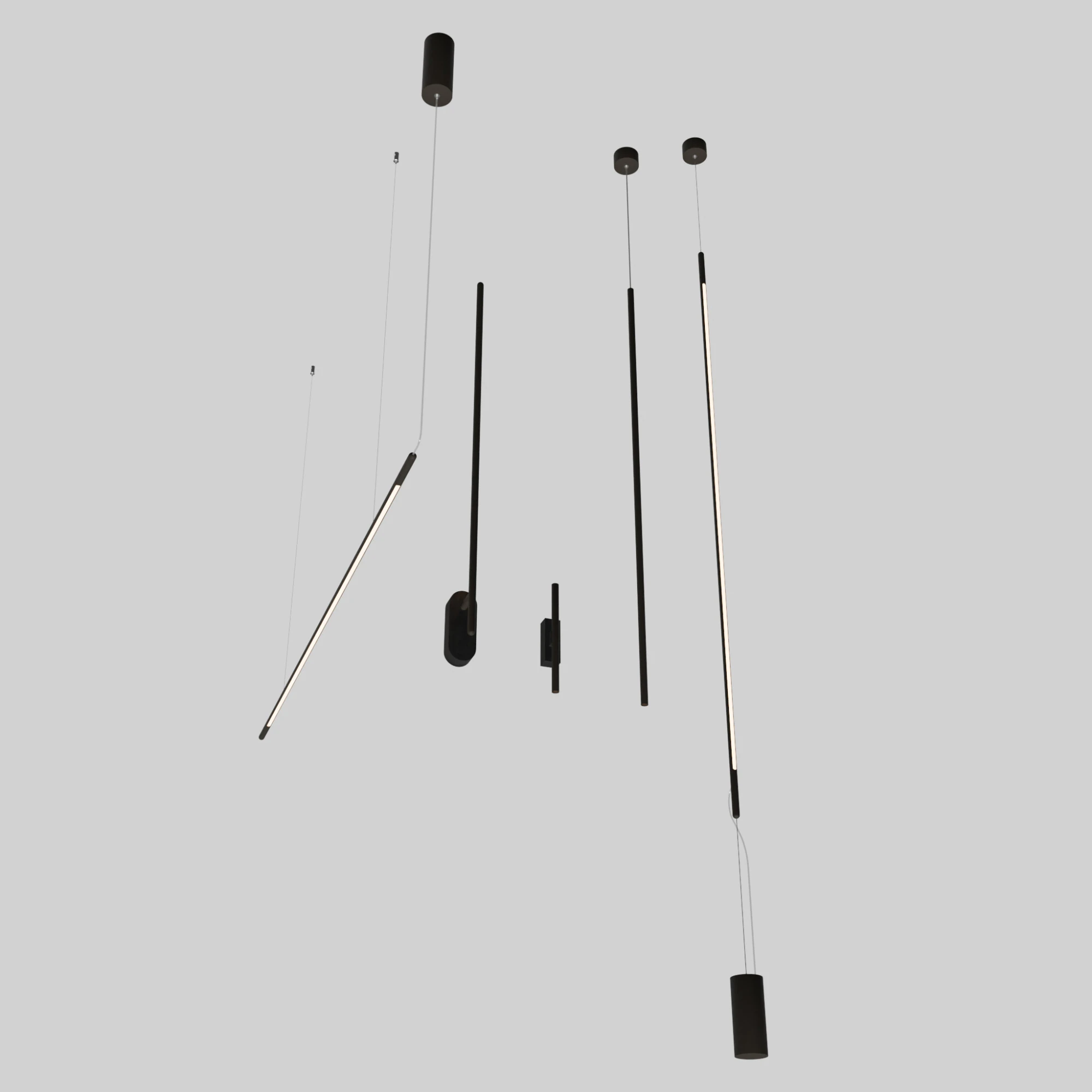 Collection de lampes Lightinova Tube Slim Modèle 3D .c4d .max .obj .3ds .fbx .stl .blend 