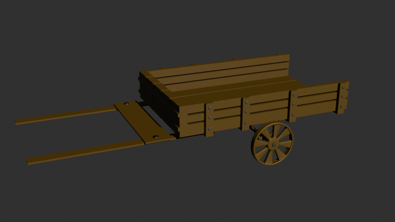 Horse Cart Model 3D .c4d .max .obj .3ds .fbx .stl .blend 