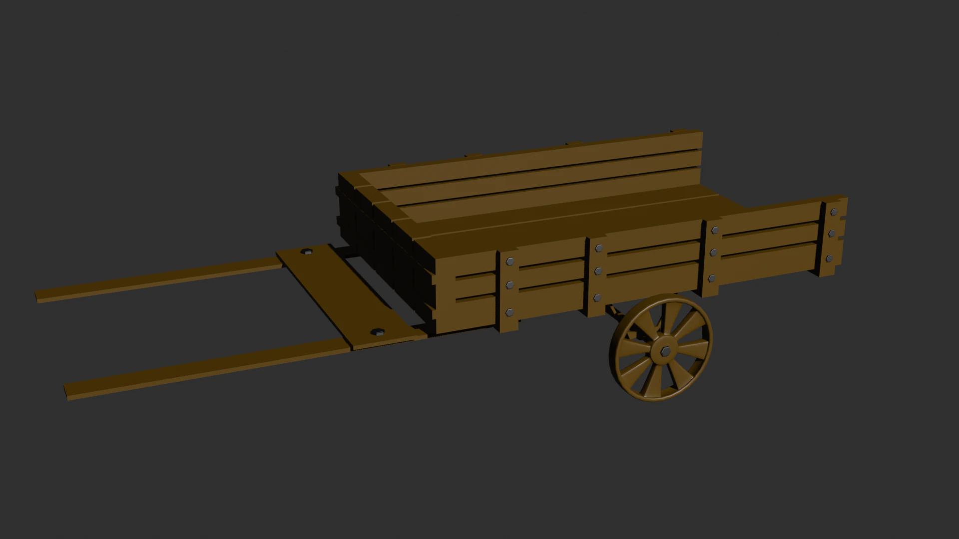 Horse Cart 3D Model .c4d .max .obj .3ds .fbx .stl .blend
