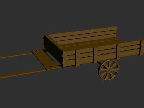 घोड़ागाड़ी 3D मॉडल