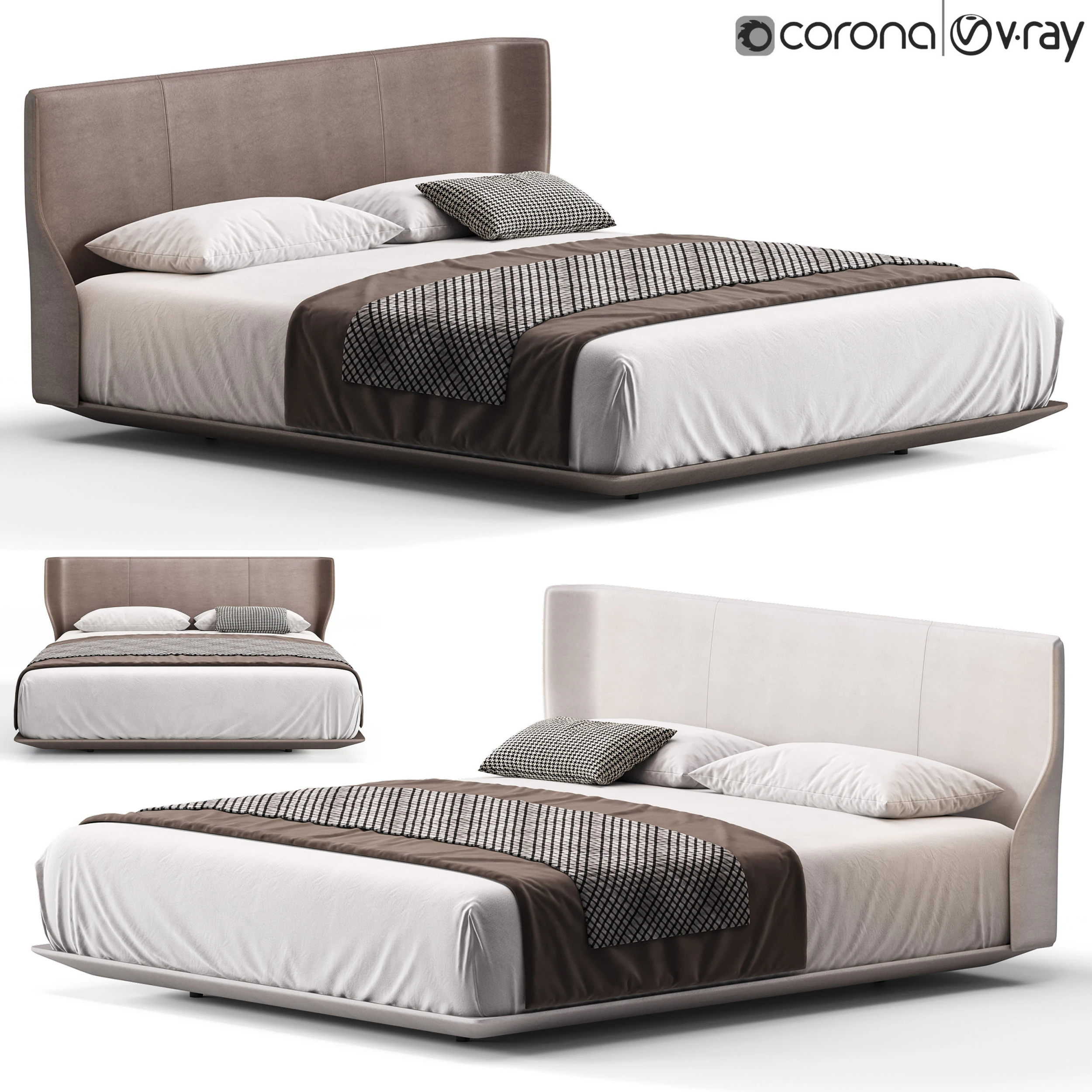 BB Italia Alys Bed 3D Model .c4d .max .obj .3ds .fbx .stl .blend 