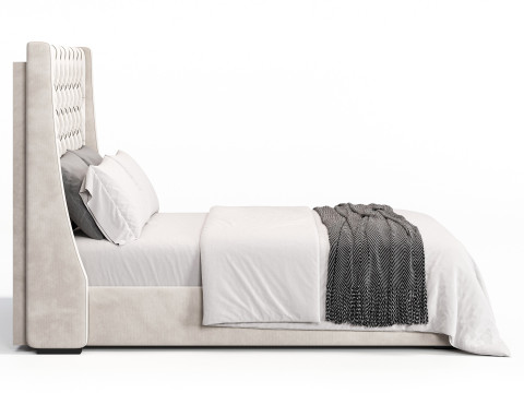 Barron Beds Zoya Grandeur Curved Wingback Bed Frame 3D-Modell