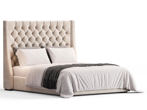 Barron Beds Zoya Grandeur Estrutura de cama curva com costas laterais Modelo 3D