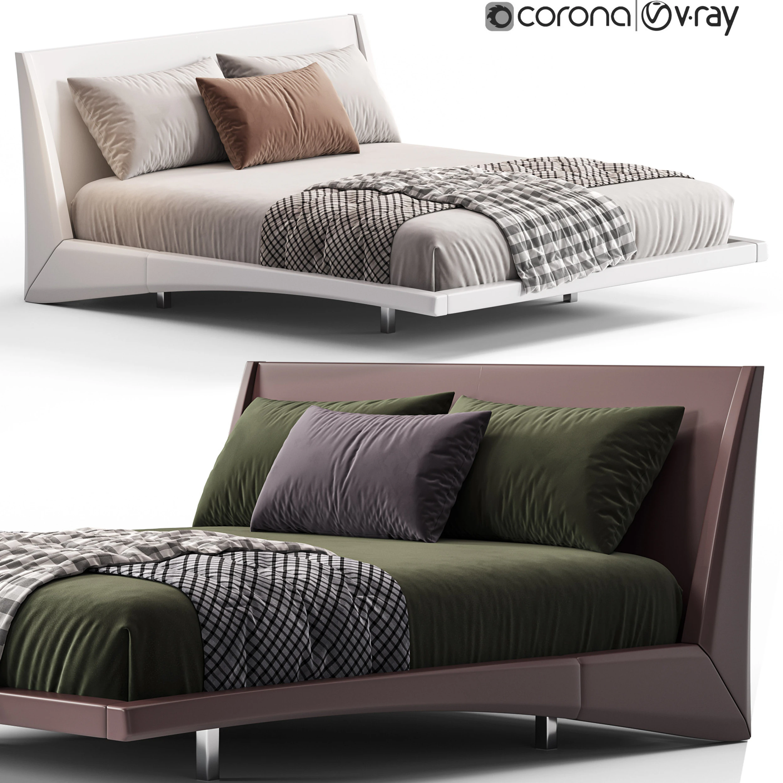 Cattelan Italia Dylan Bed 3D Model .c4d .max .obj .3ds .fbx .stl .blend 