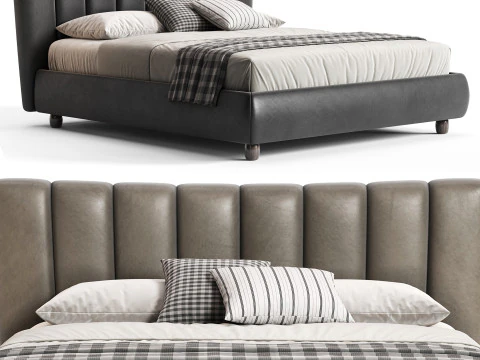 Diotti Amanda Upholstered Bed 3D Model