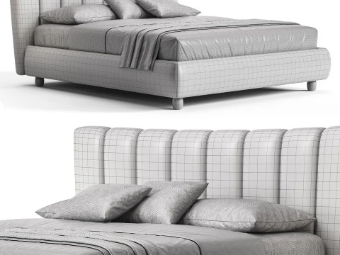 Diotti Amanda Upholstered Bed 3D Model
