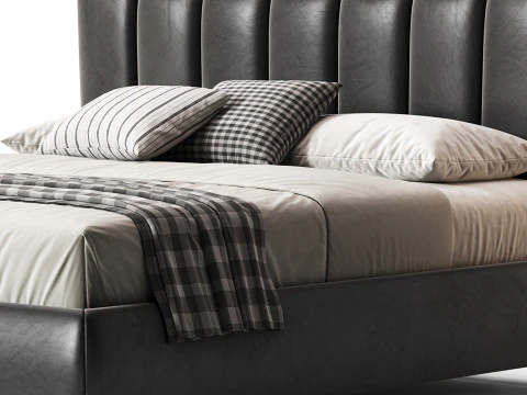 Diotti Amanda Upholstered Bed 3D Model