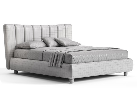 Diotti Amanda Upholstered Bed Modelo 3D