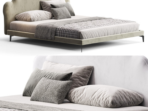 Diotti Belle Upholstered Bed 3Dモデル
