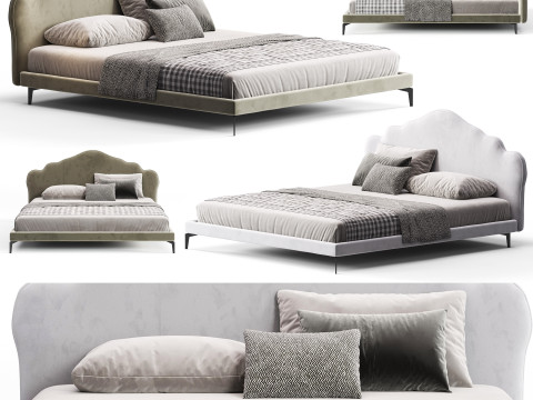 Diotti Belle Upholstered Bed Modèle 3D