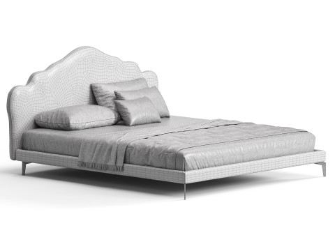 Diotti Belle Upholstered Bed Modèle 3D