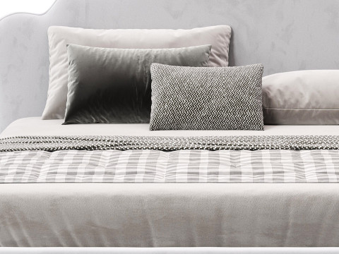 Diotti Belle Upholstered Bed Modèle 3D